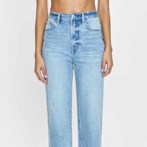 DAZE Sundaze High Waist Cuff Crop Straight Leg Denim NWT